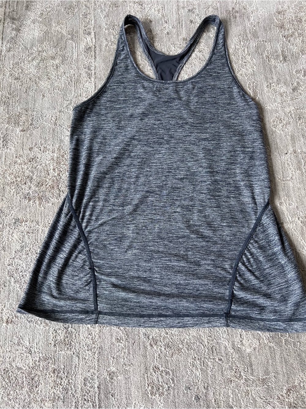 Zella Women’s Sz M Racer Back Tank Top For Running and Activewear Navy Heather
